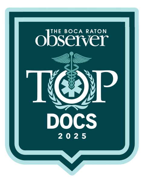 Boca Raton Observer Top Docs 2025 badge
