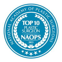 National Academy Top 10 Plastic Surgeons 2023 badge