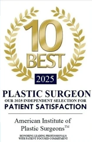10 Best Plastic Surgeon Patient Satisfaction 2025 badge