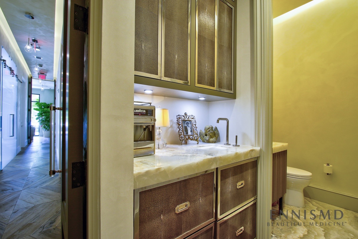 Coffee Beverage station at Ennis Plastic Surgery in Boca Raton Florida